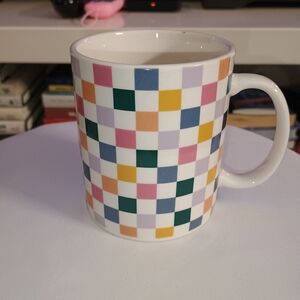 Room Essentials Multicolor Checkered Mug